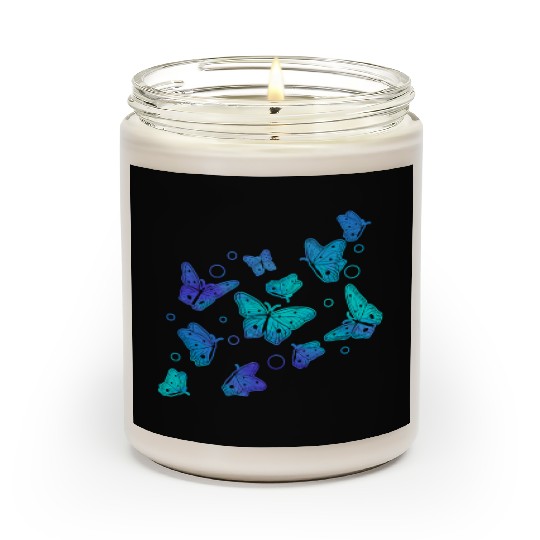 Blue Butterflies Gardening Butterfly Lover Scented Candles