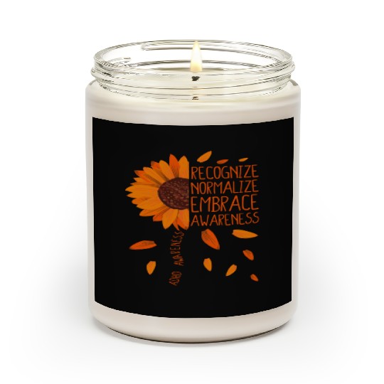 ADHD Awareness Sunflower Embrace Neurodiversity Scented Candles
