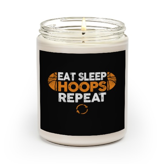 Eat Sleep Hoops Repeat Basketball Scented Candles