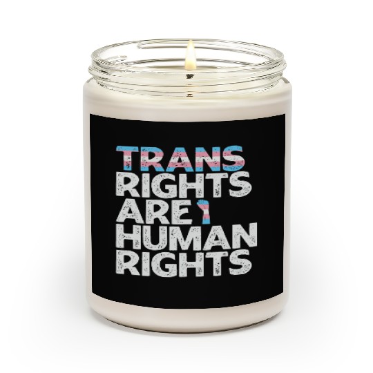 LBGT Flag Gay Pride Trans rights are human rights Scented Candles