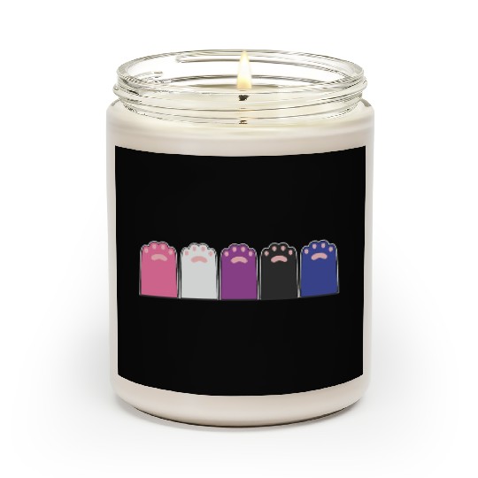 LBGT Flag Gay Pride Human Cat paws Scented Candles