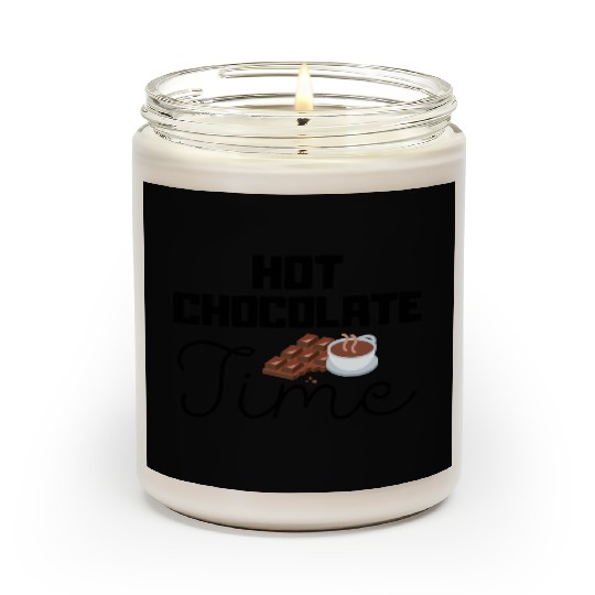 Cute winter quotes - hot chocolate time Scented Candles