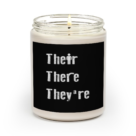 Their There They're English Teacher Grammar Scented Candles