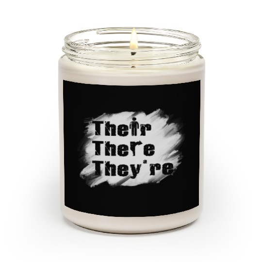 Their There They're English Teacher Grammar Scented Candles