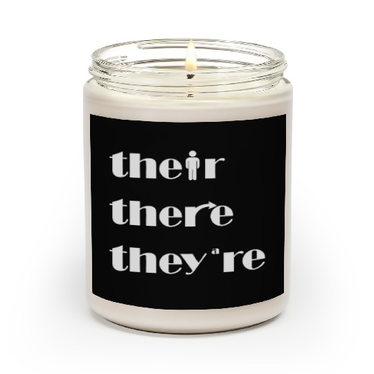 Their There They're English Teacher Grammar Scented Candles
