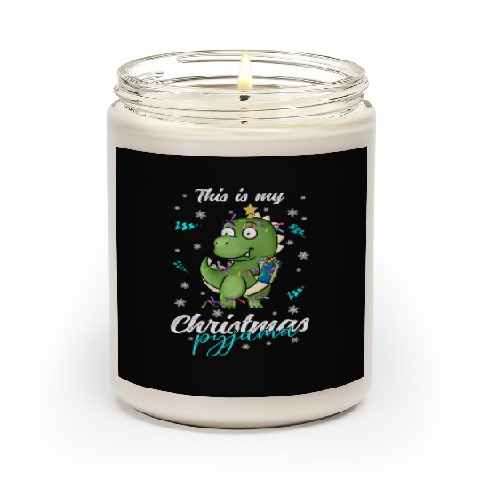 Winter Christmas Pyjama Dinosaur Trex Scented Candles