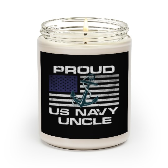 Distressed US Na vy Quote Proud Uncle Scented Candles