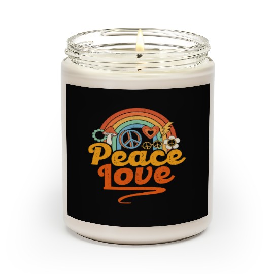 Peace love hippie Scented Candles