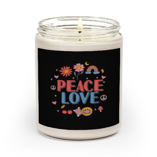 Peace love hippie Scented Candles