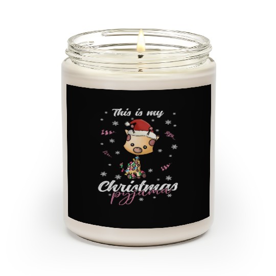 Winter Christmas Pyjama Giraffe Scented Candles