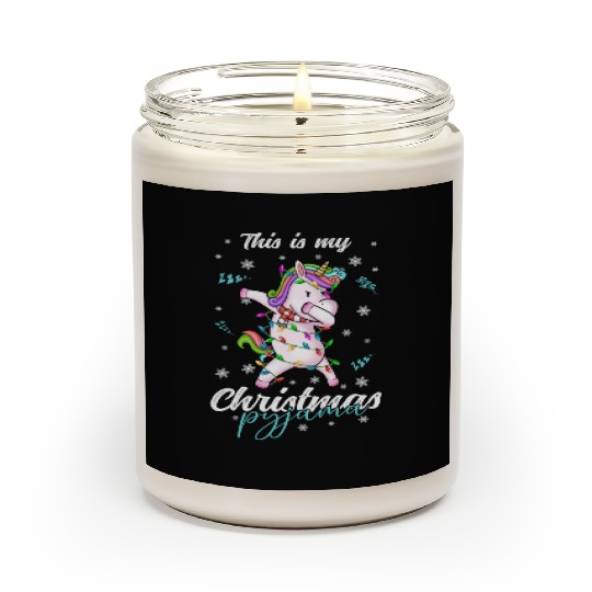 Winter Christmas Pyjama Unicorn Scented Candles