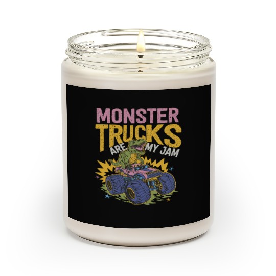 Monster Trucks Are My Jam Vintage Retro Scented Candles