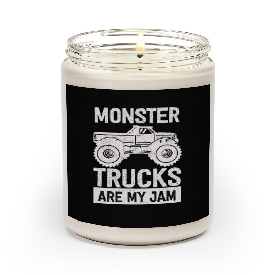 Monster Trucks Are My Jam Vintage Retro Scented Candles
