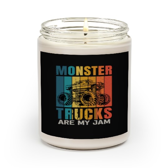 Monster Trucks Are My Jam Vintage Retro Scented Candles