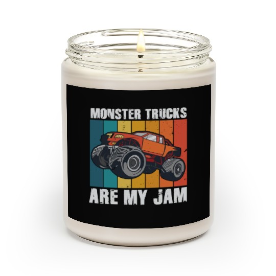 Monster Trucks Are My Jam Vintage Retro Scented Candles