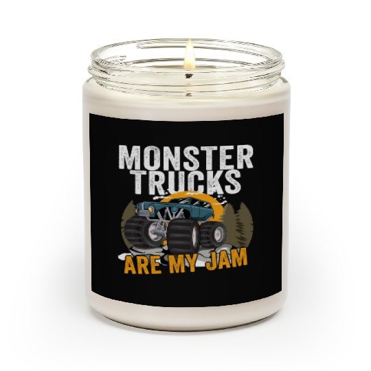 Monster Trucks Are My Jam Vintage Retro Scented Candles