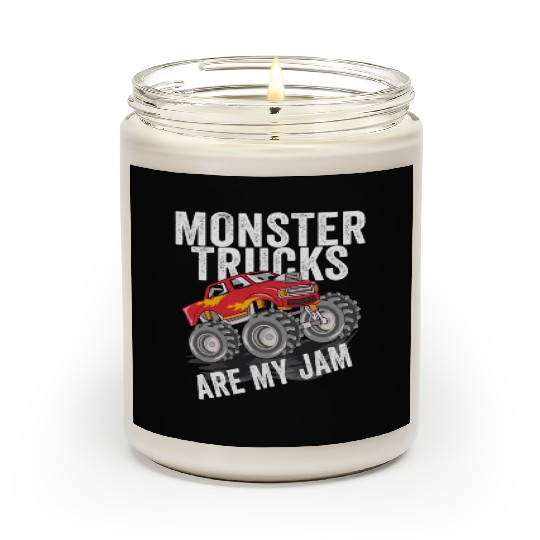 Monster Trucks Are My Jam Vintage Retro Scented Candles