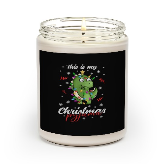 Winter Christmas Pyjama Dinosaur Trex Scented Candles