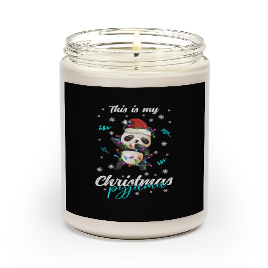 Winter Christmas Pyjama Panda Scented Candles