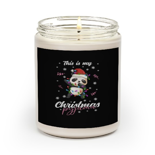 Winter Christmas Pyjama Panda Scented Candles