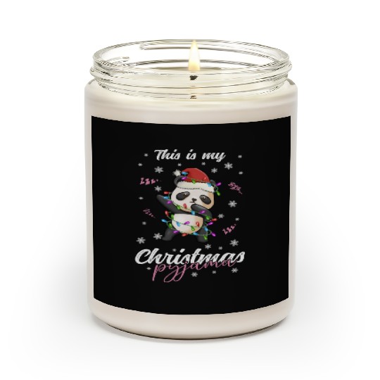 Winter Christmas Pyjama Panda Scented Candles