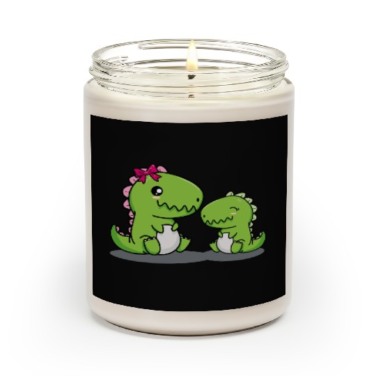 Big sister dino t-rex dinosaur sibling baby girls Scented Candles
