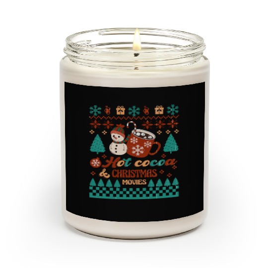 Funny Christmas Hot cocoa christmas movies Scented Candles