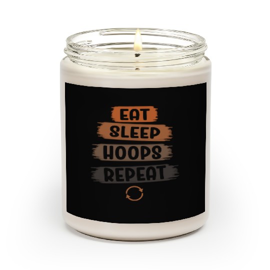 Eat Sleep Hoops Repeat Basketball Scented Candles
