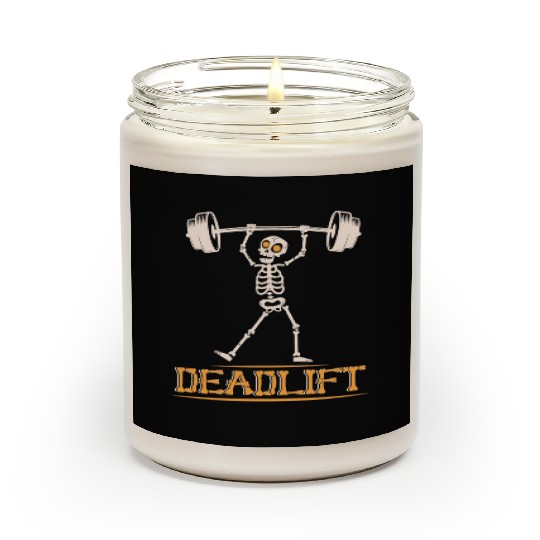Skeleton Deadlift Gym Workout Scented Candles