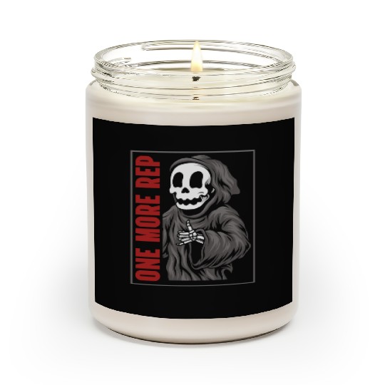 Weightlifting Grim Reaper Gym Workout Humor Scented Candles