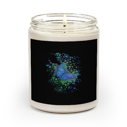 Royal blue monarch butterfly retro 70's animal Scented Candles