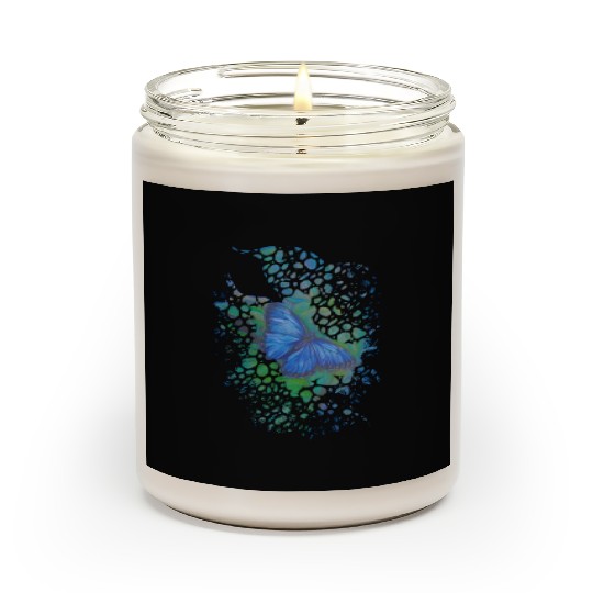 Royal blue monarch butterfly retro 70's animal Scented Candles