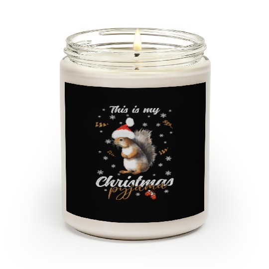 Winter Christmas Pyjama Squirrel Scented Candles