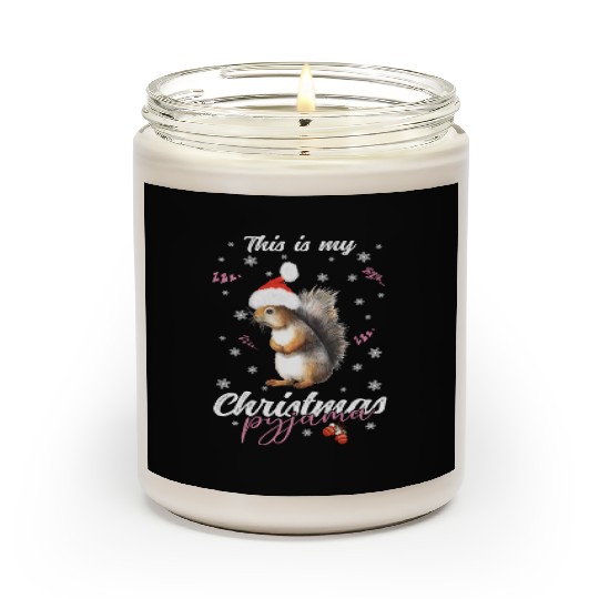 Winter Christmas Pyjama Squirrel Scented Candles