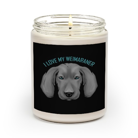 Dog Lover - I Love My Weimaraner Scented Candles