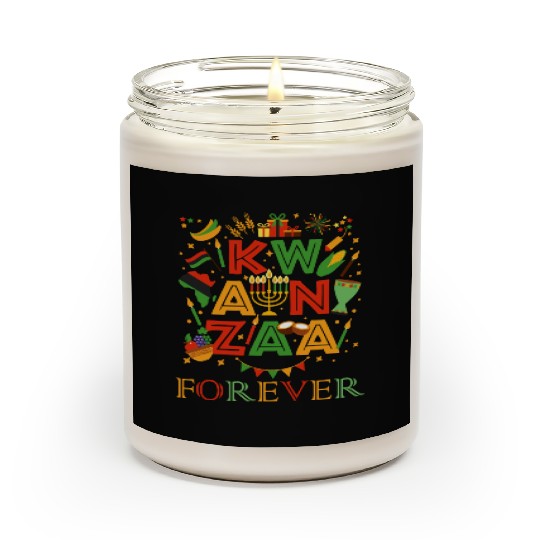 Happy Kwanzaa Forever Christmas Blessing Kinara Scented Candles