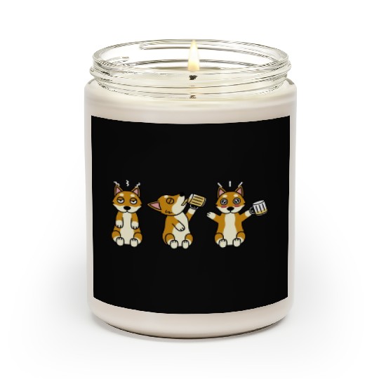 Shiba Inu Beer Lover Scented Candles