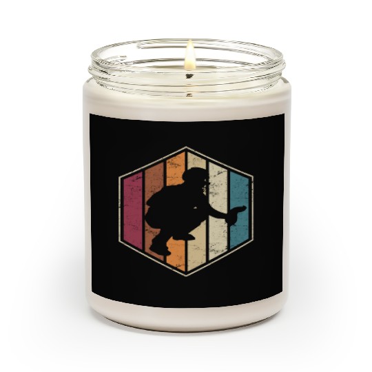 Vintage Baseball Catchers Baseball Catcher Softbal Scented Candles