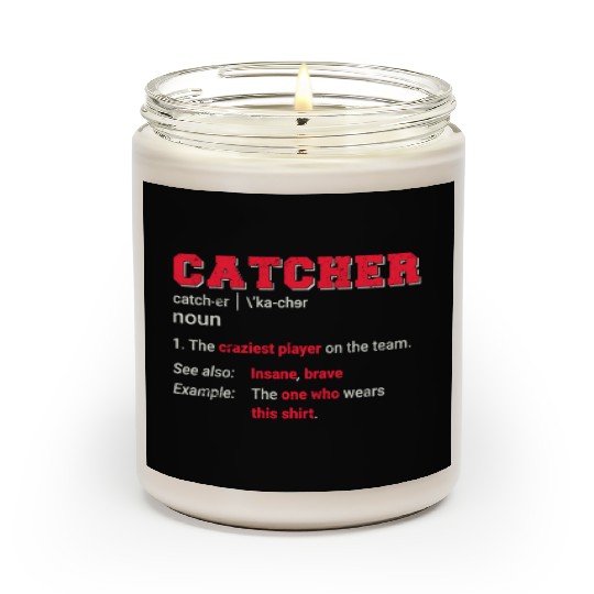 Baseball Catcher Softball Catcher Player Funny Def Scented Candles