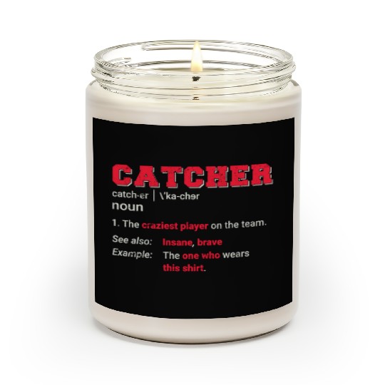 Baseball Catcher Softball Catcher Player Funny Def Scented Candles