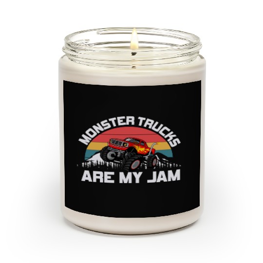 Monster Trucks Are My Jam Vintage Retro Scented Candles