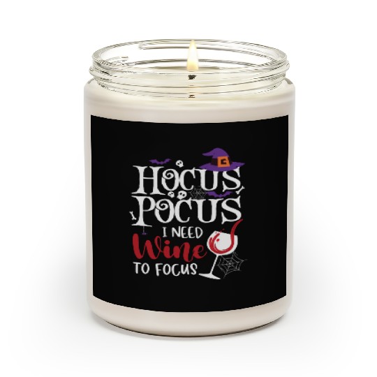 Hocus Pocus I Need Wine To Focus Scented Candles