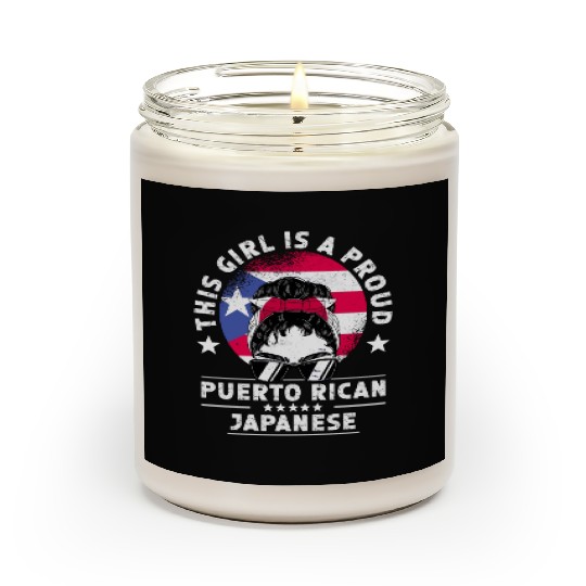 Puerto Rico Flag Japan Grown Women Girl Scented Candles