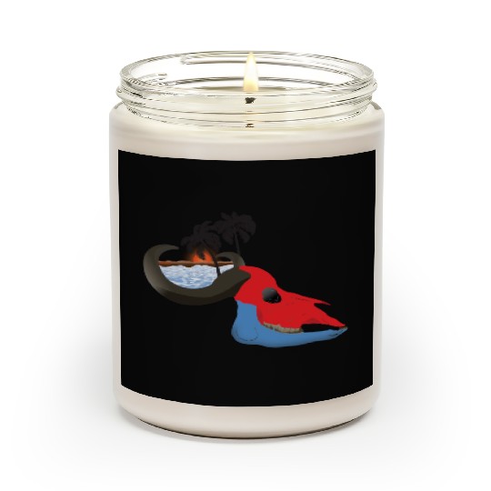 buffalo skull colorful Scented Candles