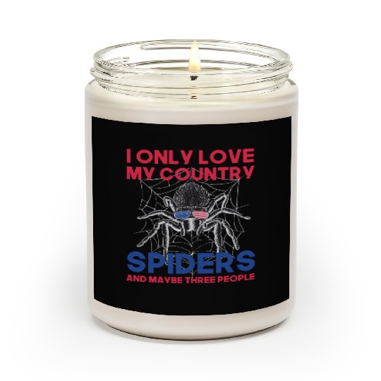 I love america and spiders and maybe three people Scented Candles