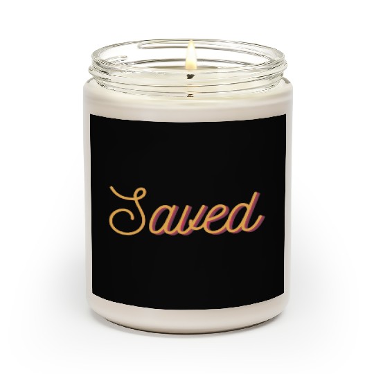 Saved - Embrace God's Grace with Christian Apparel Scented Candles