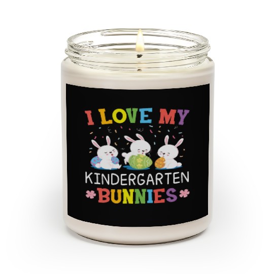 I Love My Kindergarten Bunnies easter Scented Candles