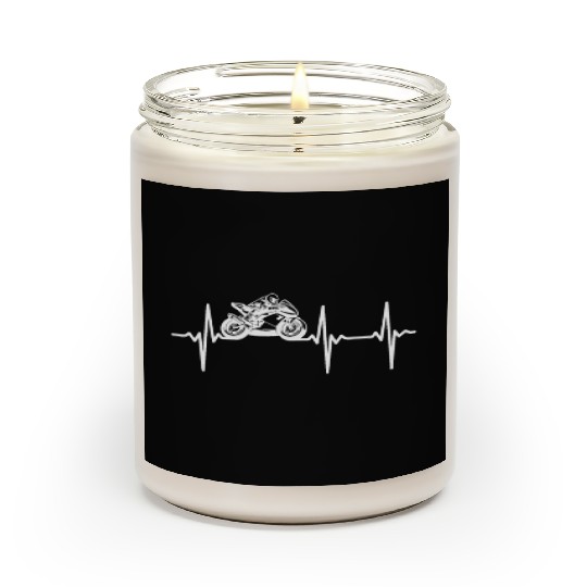 Race Motorcycle Heartbeat Motorbike Racing Motorcy Scented Candles
