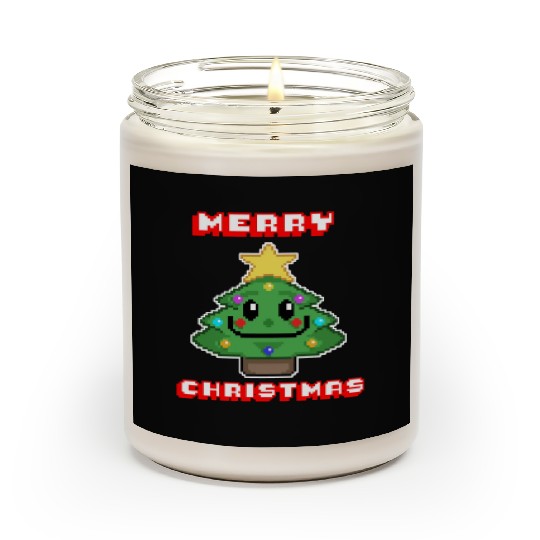 Merry Christmas I Xmas I 8 Bit Pixelated Scented Candles