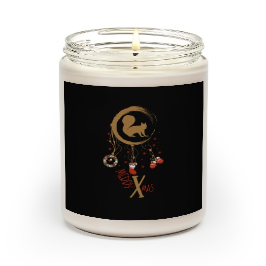 Winter dreamcatcher Christmas Squirrel Scented Candles